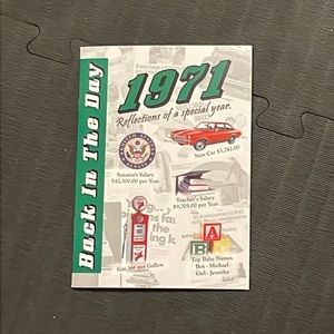 Booklet of Special Memories in 1971